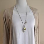 white owl necklace antique ..