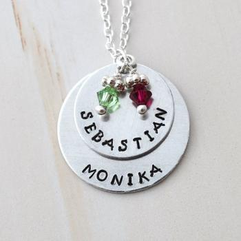 Mother Necklace Personalized birth stone necklace mommy necklace kids name
